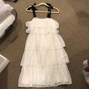 White tiered JCrew dress